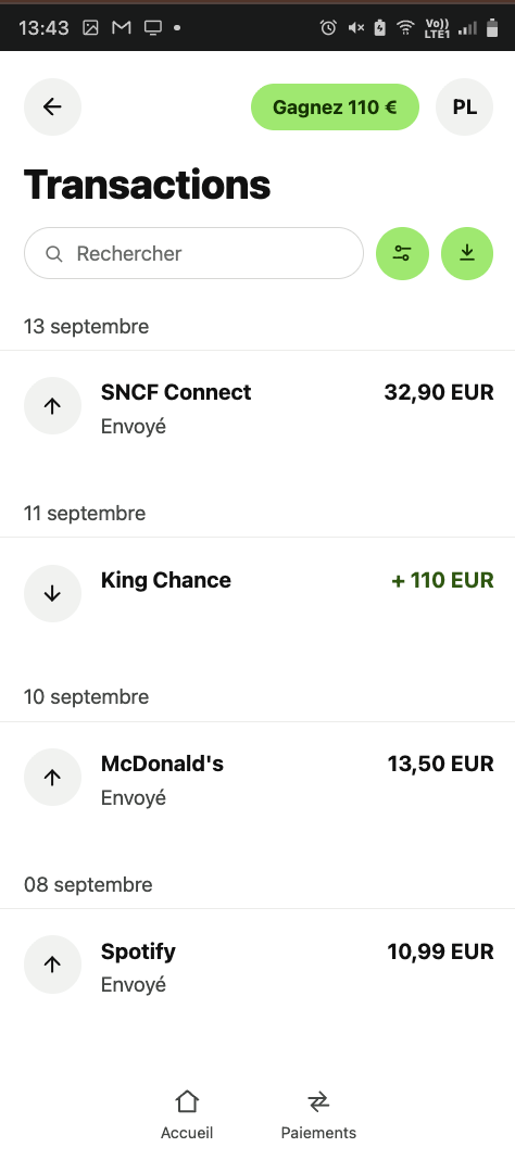 preuve de retrait king chance