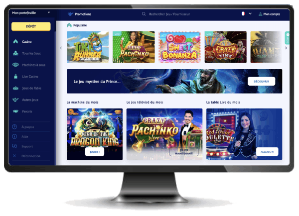 Interface Prince Ali Casino