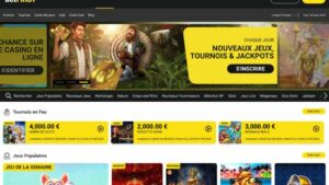 capture d'&eacute;cran betfirst casino page daccueil