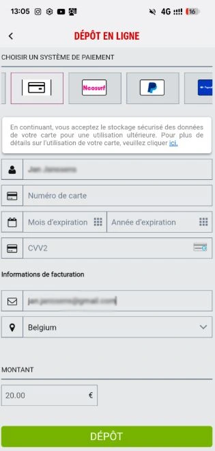 capture decran depot etape 3 napoleon casino