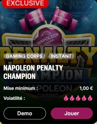 capture decran interface des jeux napoleon casino