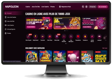 capture decran interface ordinateur napoleon casino