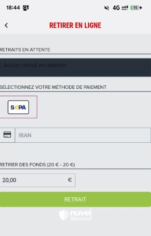 capture decran retrait etape 3 napoleon casino