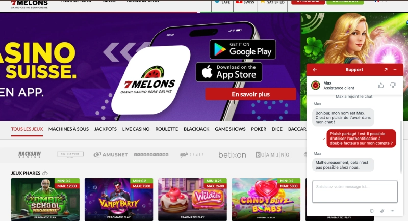 support client sur 7 melons