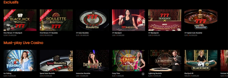 capture decran live casino casino777 ch
