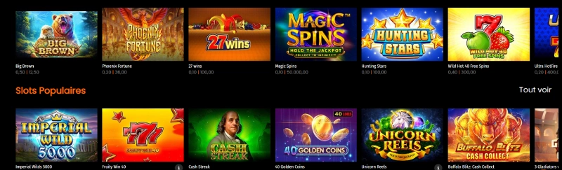 capture decran slots casino777 ch
