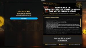 capture d'&eacute;cran jackpot village casino finalisation inscription