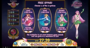 Free spins débloqués sur moon princess