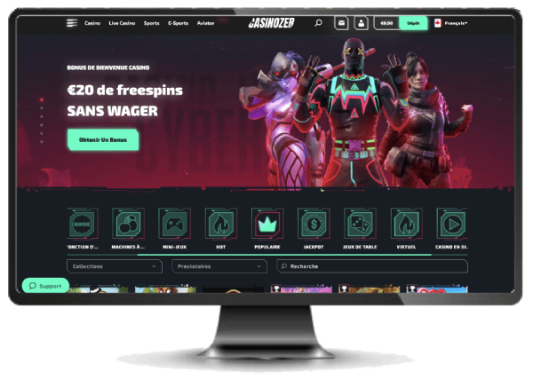 casinozer version desktop