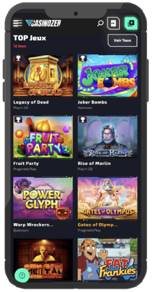 casinozer version mobile