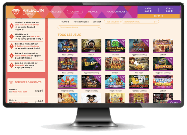 arlequin casino version desktop
