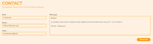 capture d'écran contact support client arlequin casino capture d'écran contact support client arlequin casino