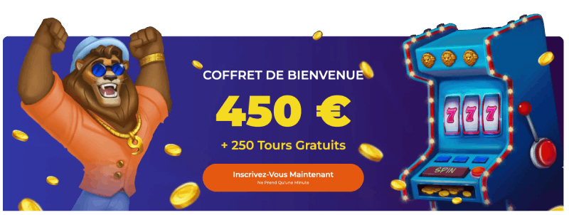 capture d'écran bonus de bienvenue nine casino