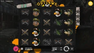 capture decran interface slot outlaws inc