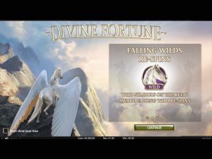 &Eacute;cran d'accueil de la machine &agrave; sous Divine Fortune