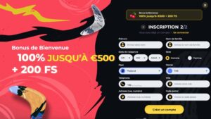 capture d'&eacute;cran formulaire d'inscription boomerang casino