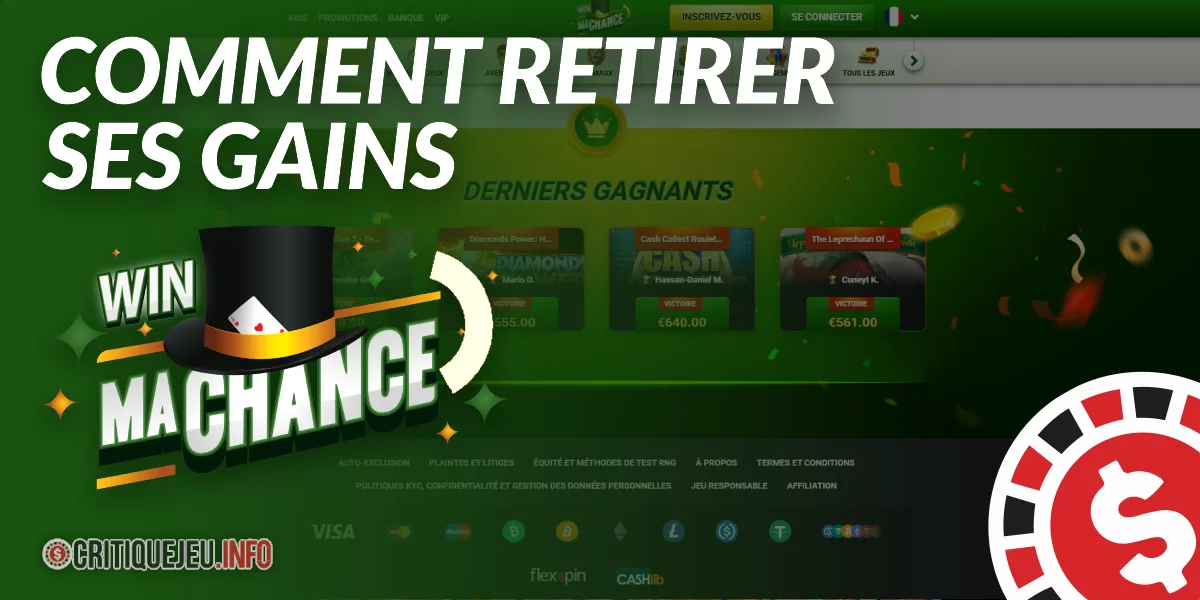 Comment retirer ses gains sur MaChance casino en 2026 ?