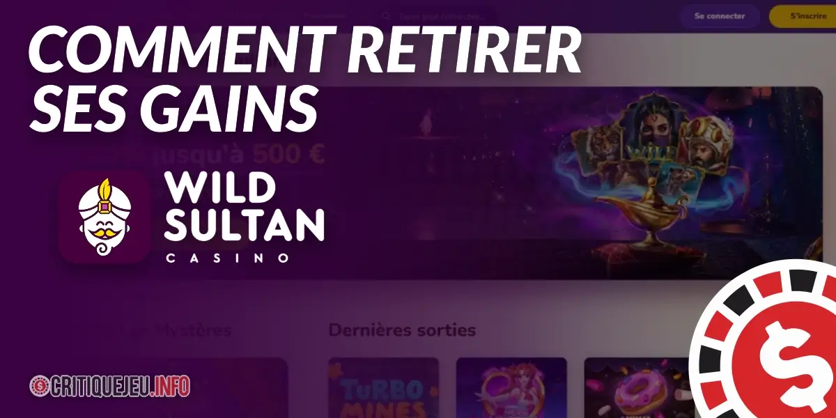 Bannière de retrait des gains Wild Sultan
