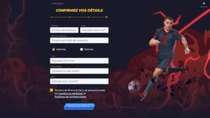 capture d'&eacute;cran formulaire &eacute;tape 3 powbet casino