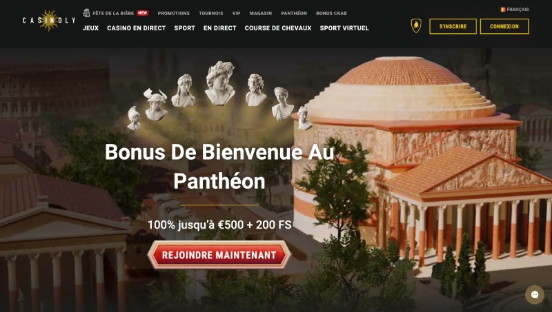 capture d'écran page daccueil casinoly