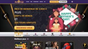 capture d'&eacute;cran page d'accueil play regal casino