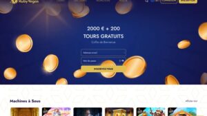 capture d'&eacute;cran ruby vegas casino page daccueil