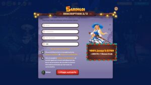 capture d'&eacute;cran formulaire 1 5gringos casino