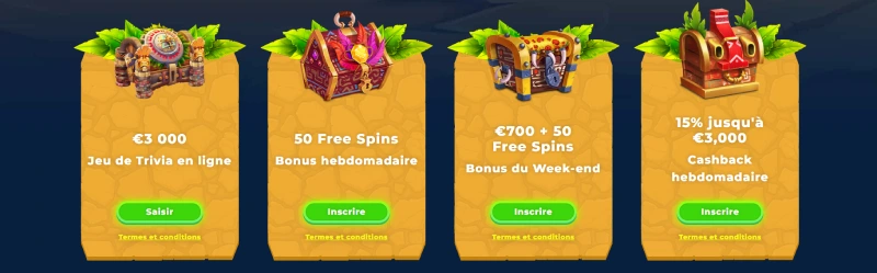 Autres promotions sur le casino Wazamba
