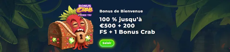 Offre de bienvenue casino Wazamba