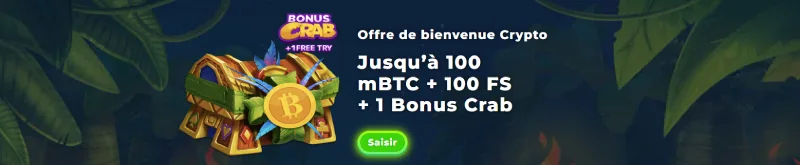 Offre de bienvenue crypto Wazamba