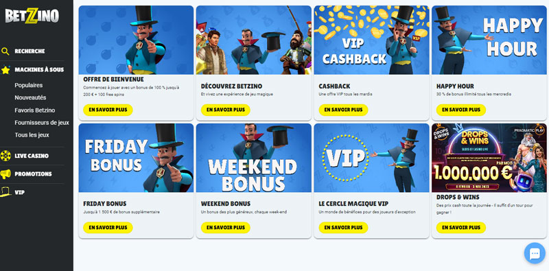 Promotions Betzino Casino
