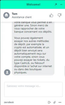 service client casinozer