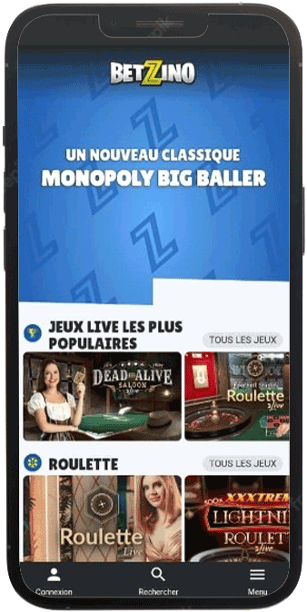 Version mobile Betzino