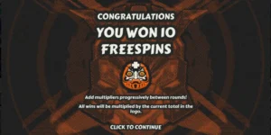 10 free spins débloqués