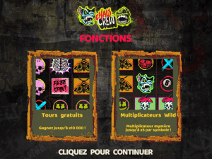 Les fonctionnalit&eacute;s sur Chaos Crew