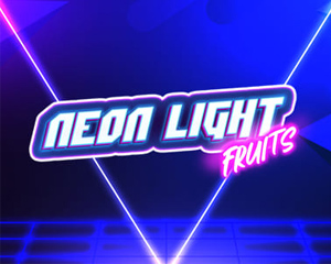 neon light fruits logo