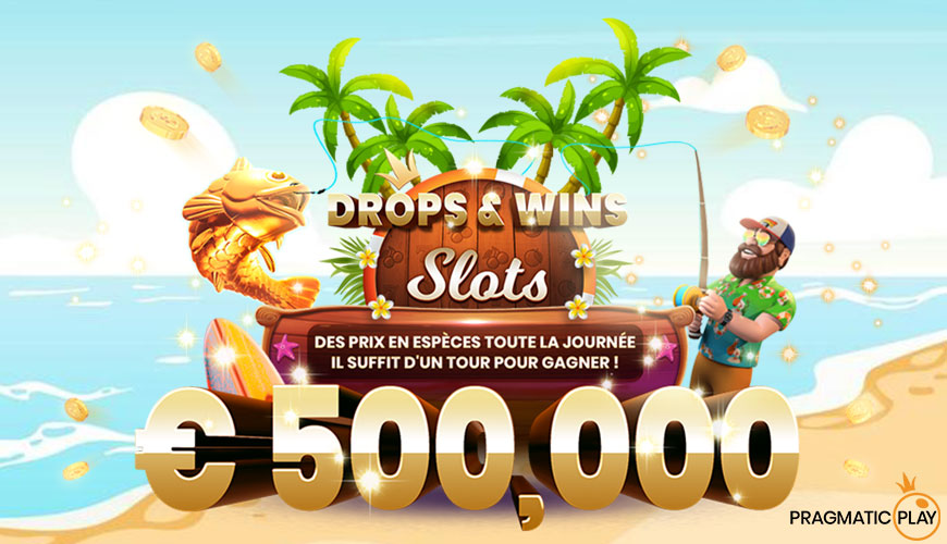 bannière drops and wins slots