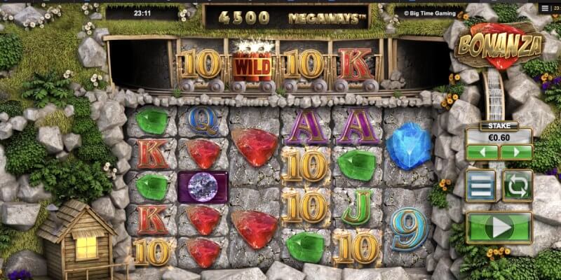 capture d'&eacute;cran bonanza megaways slot