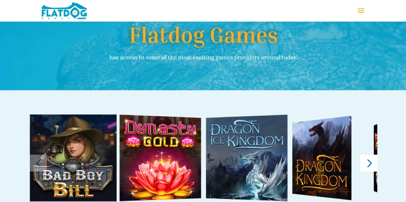 capture decran flatdog games page accueil