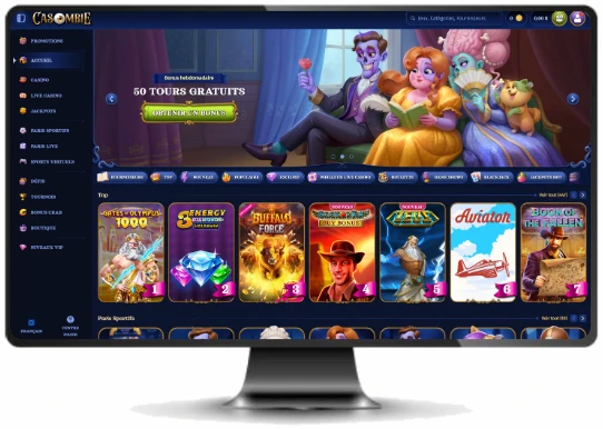 Capture d'écran de l'interface de Casombie sur PC