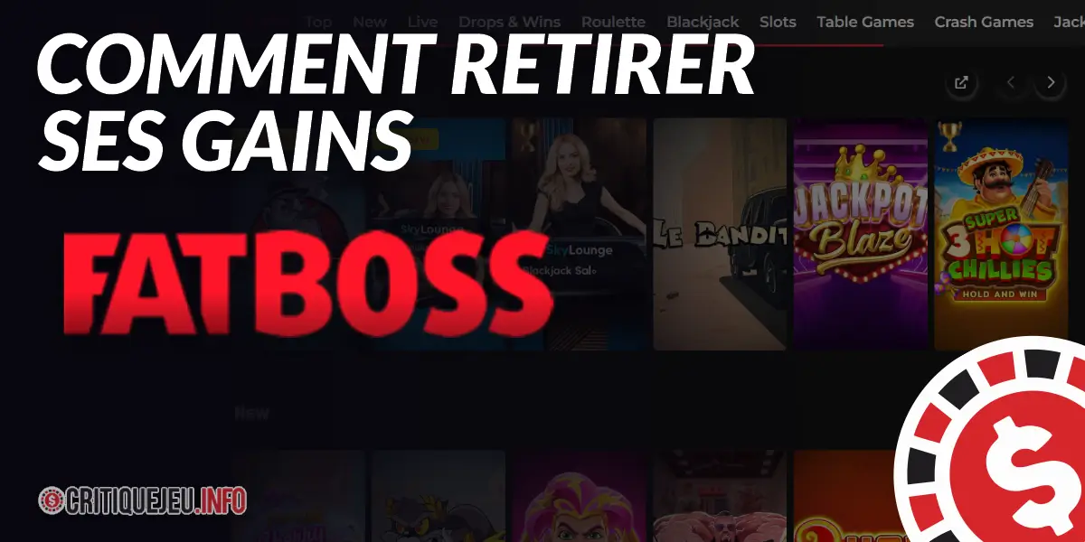 Bannière illustrant le retrait de gains sur Fatboss