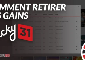 Comment retirer ses gains sur Lucky31 en 2026 ?