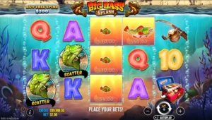 L'interface de big bass splash