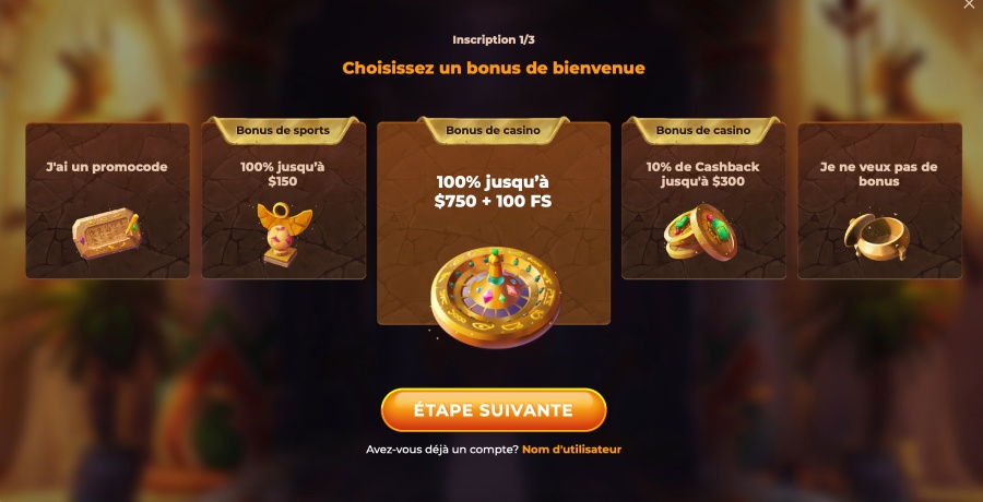 capture d'écran promotions amunra casino