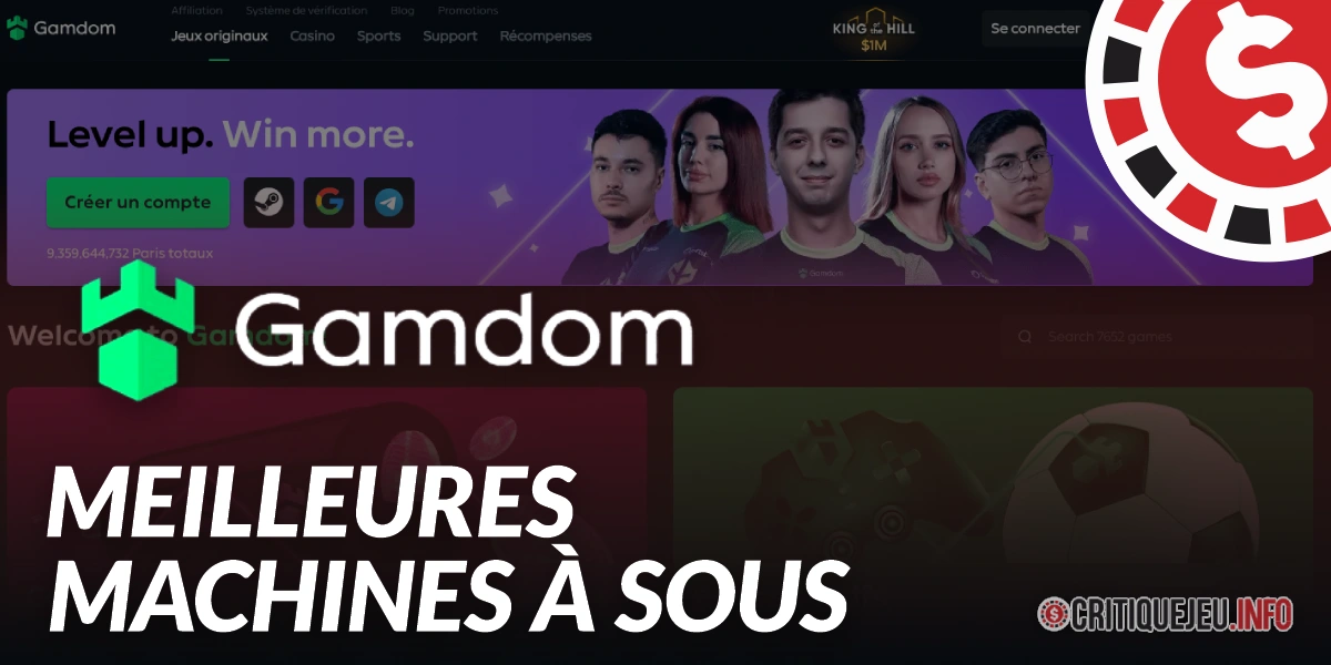 Les meilleures machines à sous Gamdom