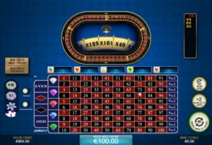 capture d'&eacute;cran de 1000 diamond bet roulette
