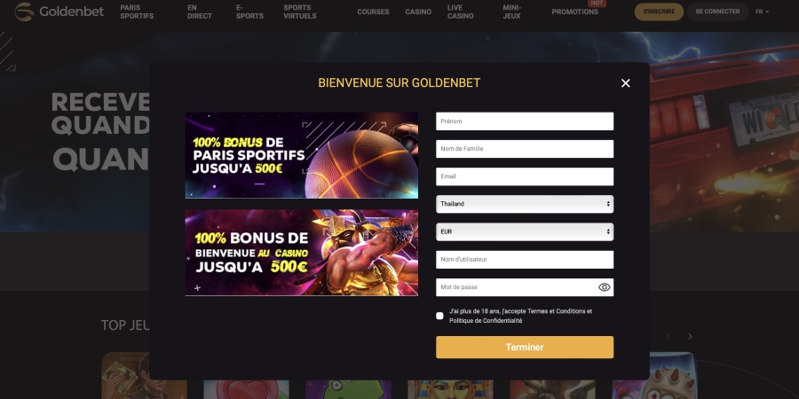Goldenbet bonus