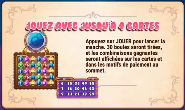 capture d'écran règles du jeu sweet alchemy bingo