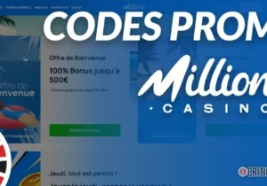 Code Promo Millionz Casino et Bonus actifs en 2026