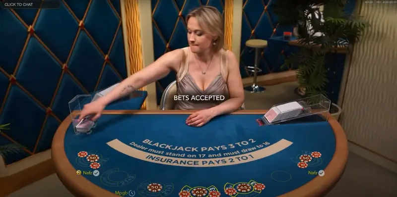 Capture d'&eacute;cran Blackjack etape 0 mises des joueurs